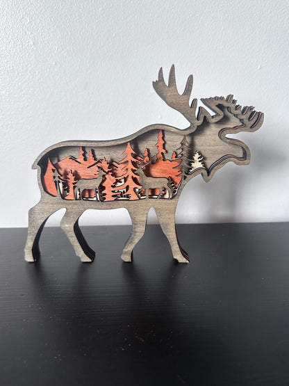 Cerf décoratif en 3D